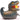 Darkgrey Dino Duck XL - Donkergrijze Dino Badeend XL
