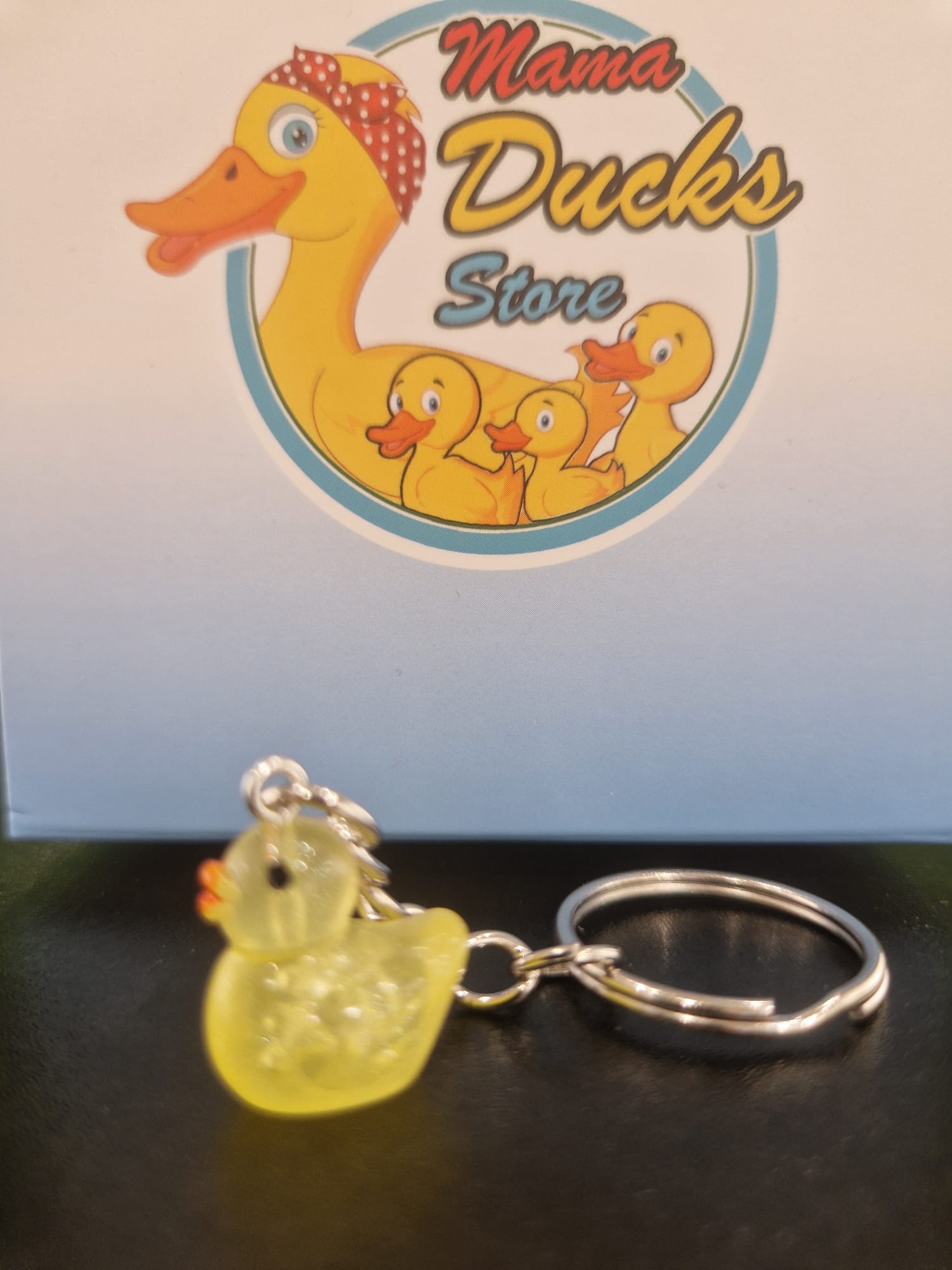 Yellow glitter Keychain - Gele glitter Sleutelhanger